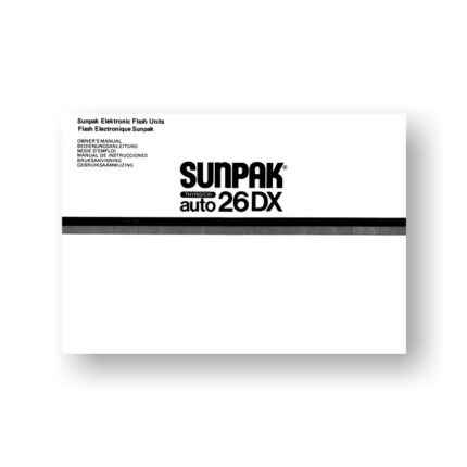 Sunpak Auto-26DX Owners Manual | PDF Download