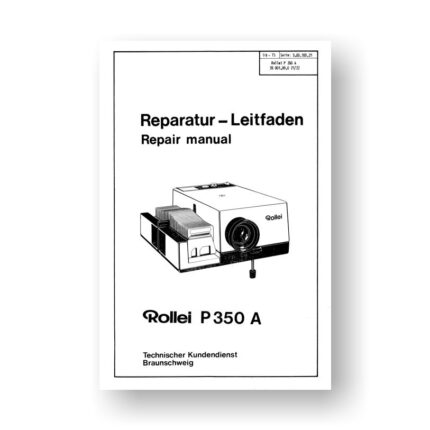 Rollei P350 A Repair Manual Parts List