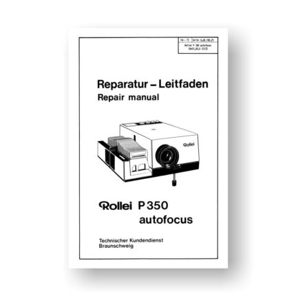 Rollei P350 AF Repair Manual Parts List PDF Download