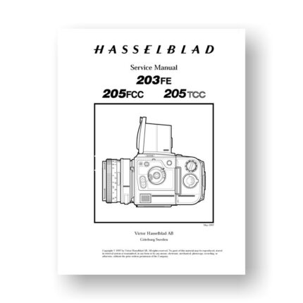 Hasselblad 203-205 Service Manual