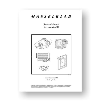 Hasselblad Accessories-III Service Manual