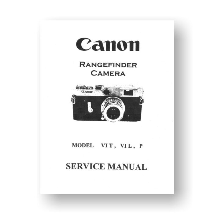 Canon Rangefinder Service Manual
