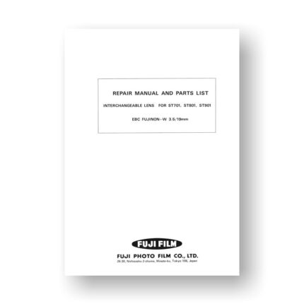 Fujinon 19-3.5 Repair Manual Parts List | 35mm SLR Lenses