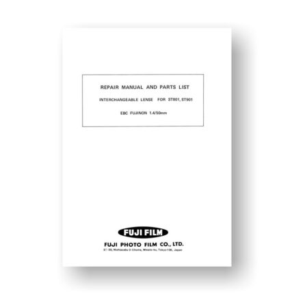 Fujinon 50 1.4 Repair Manual Parts List