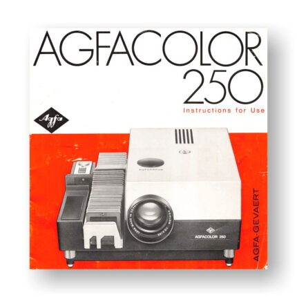 AGFACOLOR 250 Owners Manual | 35mm Slide Projector