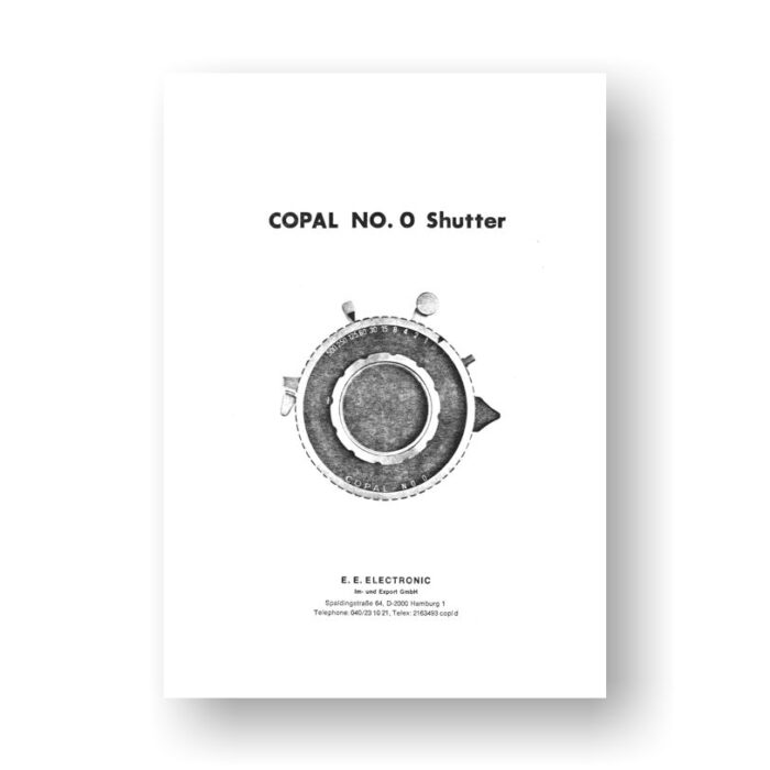 Copal No-0 Shutter Parts List Plus