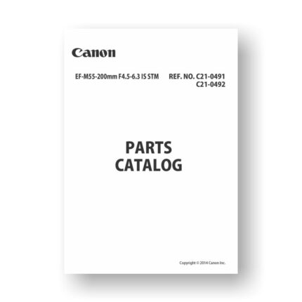 Canon C21-0491-C21-0492 Parts List | EFM 55-250 4.5-6.3 IS STM