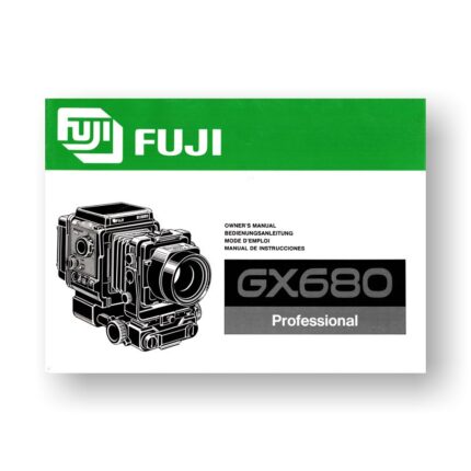 Fuji GX680 Owner's Manual