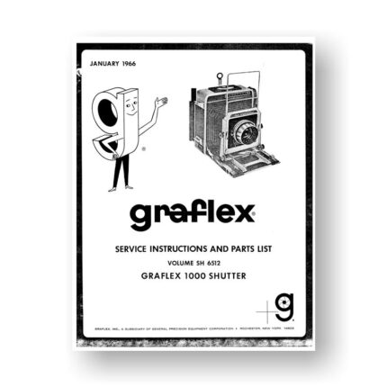 Graphic 1000 Shutter Service Manual Parts List