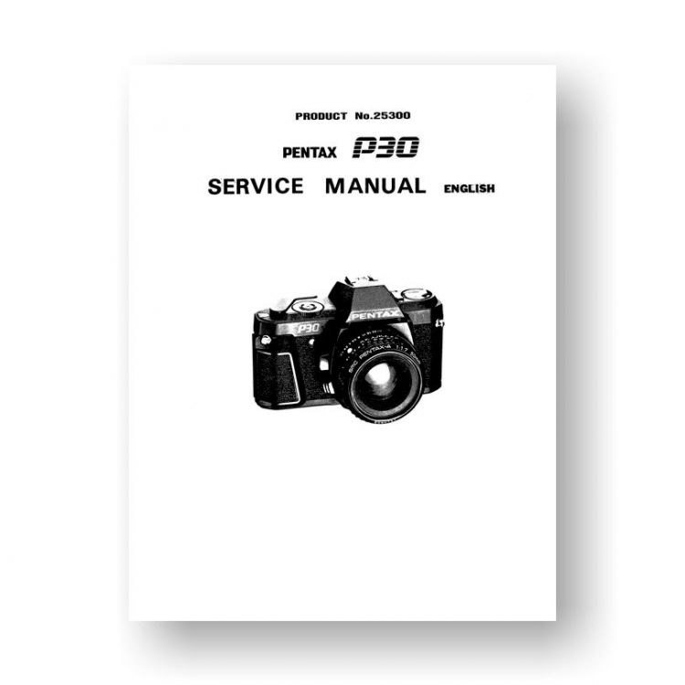 Pentax P30 Service Manual P3 P30N P30T 355mm SLR Film Camera