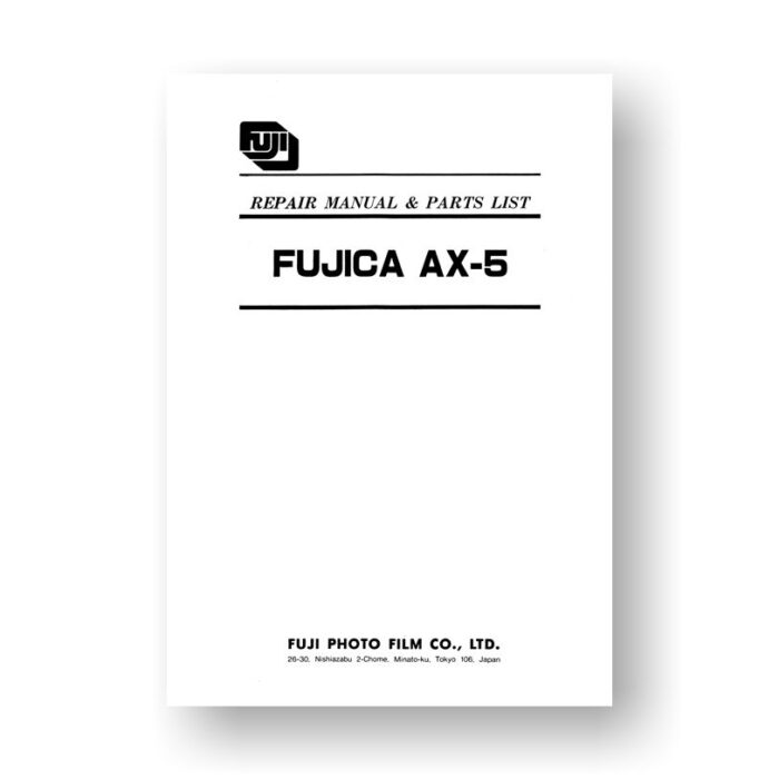 Fujica AX-5 Service Manual Parts List PDF Download