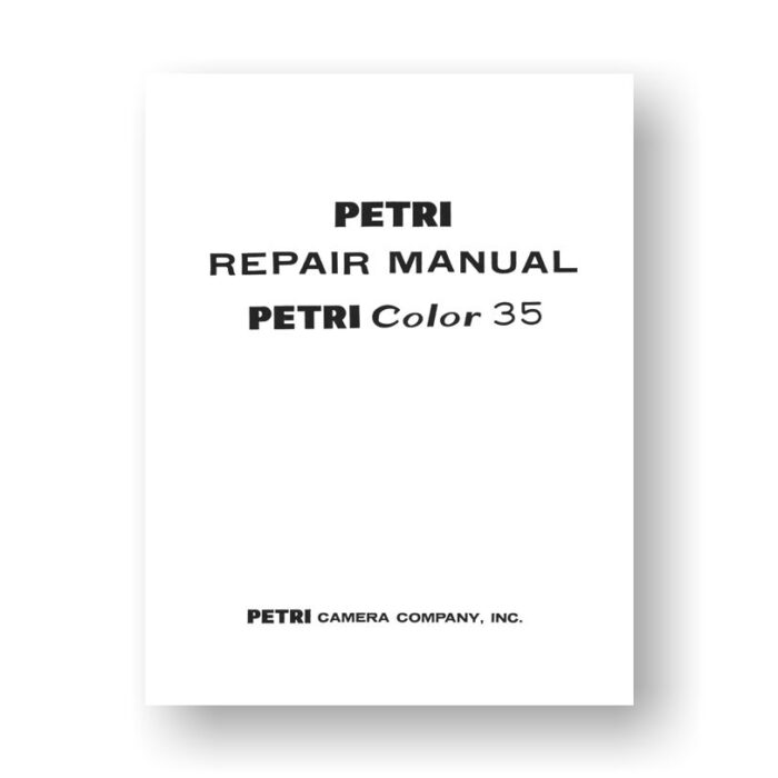 Petri Color 35 Repair Manual Parts List PDF