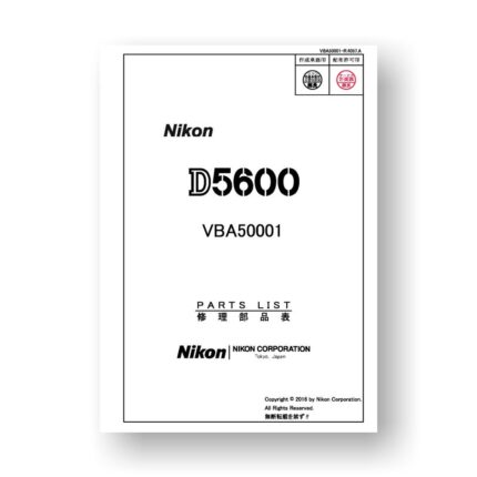 Nikon D5600 Parts List PDF Download