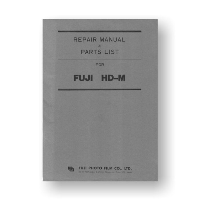 Fujica HD-M Service Manual Parts List