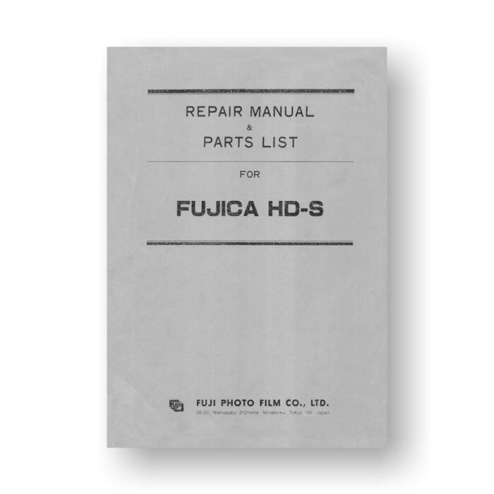 Fujica HD-S Service Manual Parts List