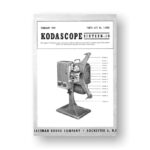 Kodascope Sixteen-10 Projector Parts List PDF Download