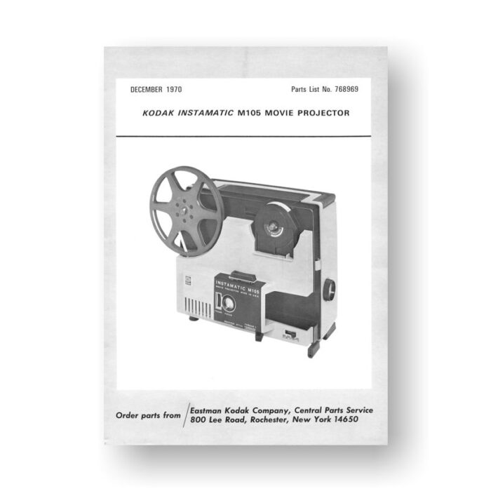 Kodak M105-M109 Projector Service