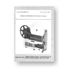 Kodak M110 Projector Service Manual Parts List