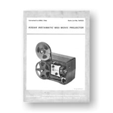 Kodak M-50 Projector Service Manual Parts List