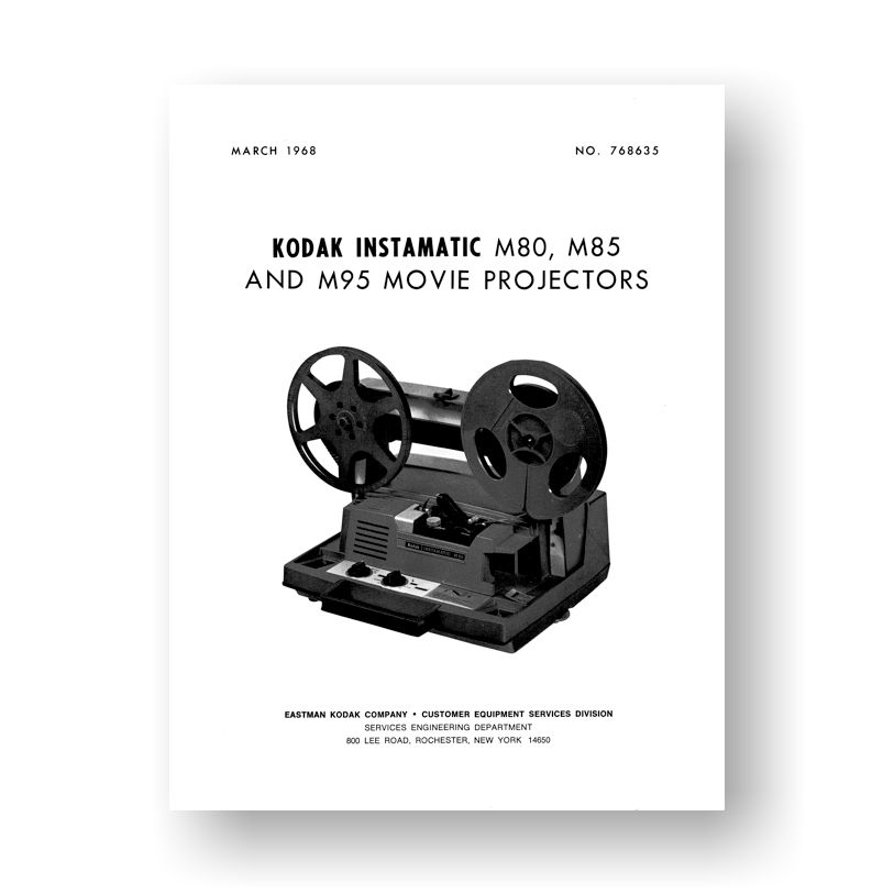 Operators Instructional Manual Guide Kodak Instamatic M80 8mm Movie Projector 