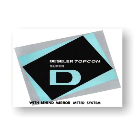 Topcon Super-D Owners Manual | 35mm Film Camera