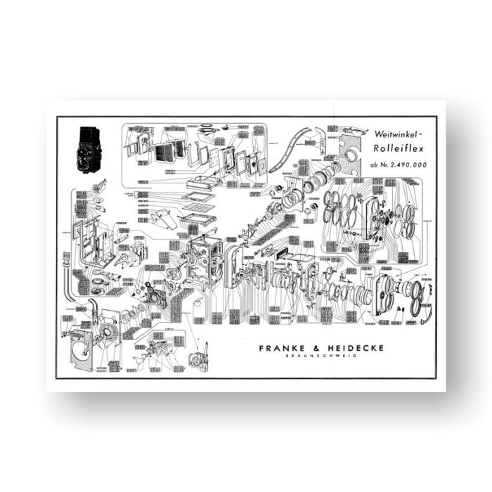 Wideangle Rolleiflex Exploded View