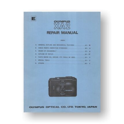 Olympus XA2 Repair Manual Parts List