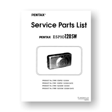 Pentax IQ-Zoom 120SW Parts List