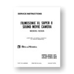 Bell & Howell 1230A Service Manual Parts List | Super 8 Sound Movie Camera