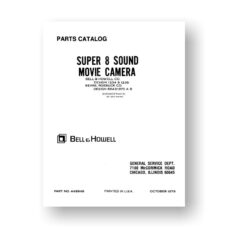 Bell & Howell 1234-1235  Service Manual Parts List | Sears 584.91970 A B | Super 8 Sound Movie Camera