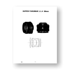Pentax #378 ST 50-1.4 Parts List | M42 SLR Lenses