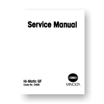 Minolta Hi-Matic GF Service Manual Parts List