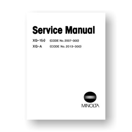Minolta XG-1n XG-A Service Manual Parts-List