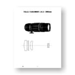 Pentax 363 Super Takumar 300 6.3 Parts List