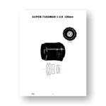 Pentax 43501 ST 105 2.8 Parts List | Super Takumar | M42 SLR Lenses
