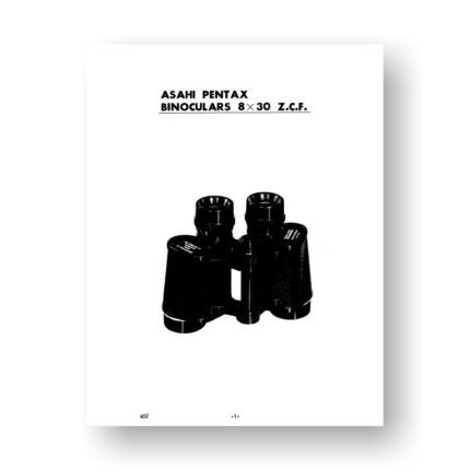 Asahi Pentax 8X30 Z.C.F. Parts List | #452