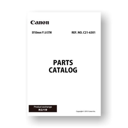Canon C21-6301 Parts Catalog | EF 50 1.8 STM