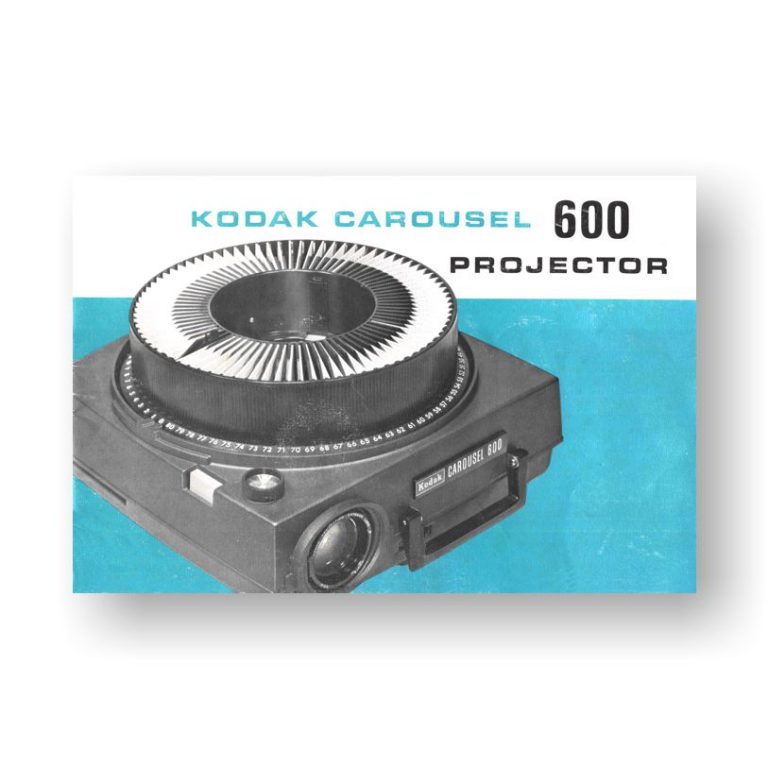 Kodak Carousel 600 Owners Manual 35mm Slide Projector USCamera