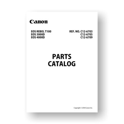 Canon EOS Rebel T100 Parts Catalog