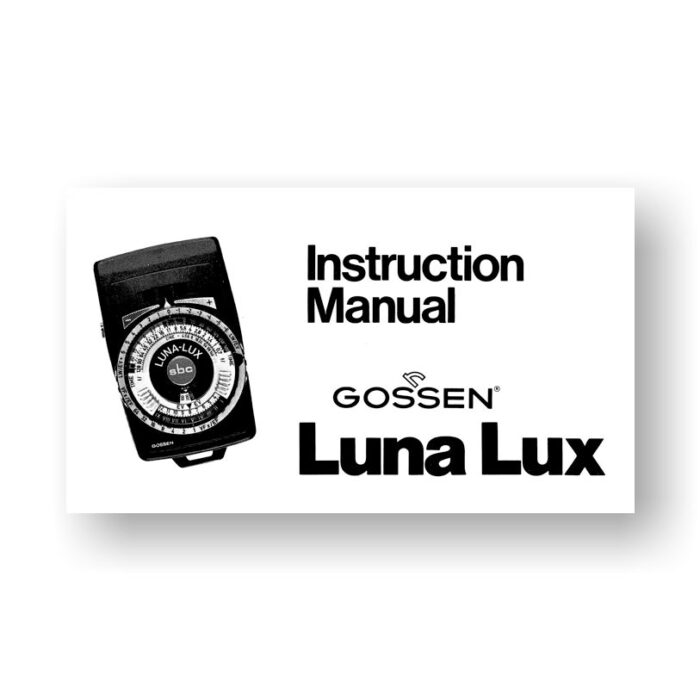 Gossen Luna-Lux Owners Manual