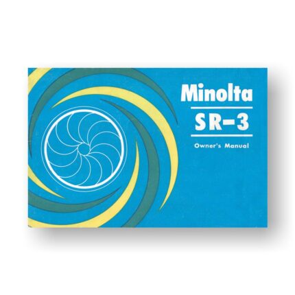 Minolta SR-3 Owners Manual