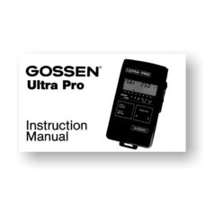 Gossen Ultra-Pro Owners Manual