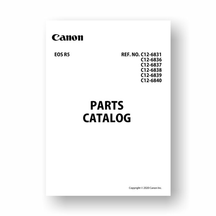 Canon EOS R5 Parts Catalog PDF