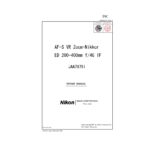Nikon JAA78751 Repair Manual Parts List | AF-S VR ED 200-400 4.0G IF