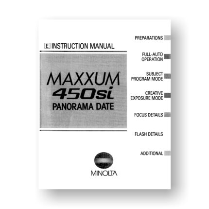 Minolta 450si Owners Manual