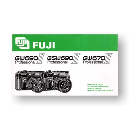 Fuji GW690 II GSW690 II GSW670 II Owner's Manual PDF