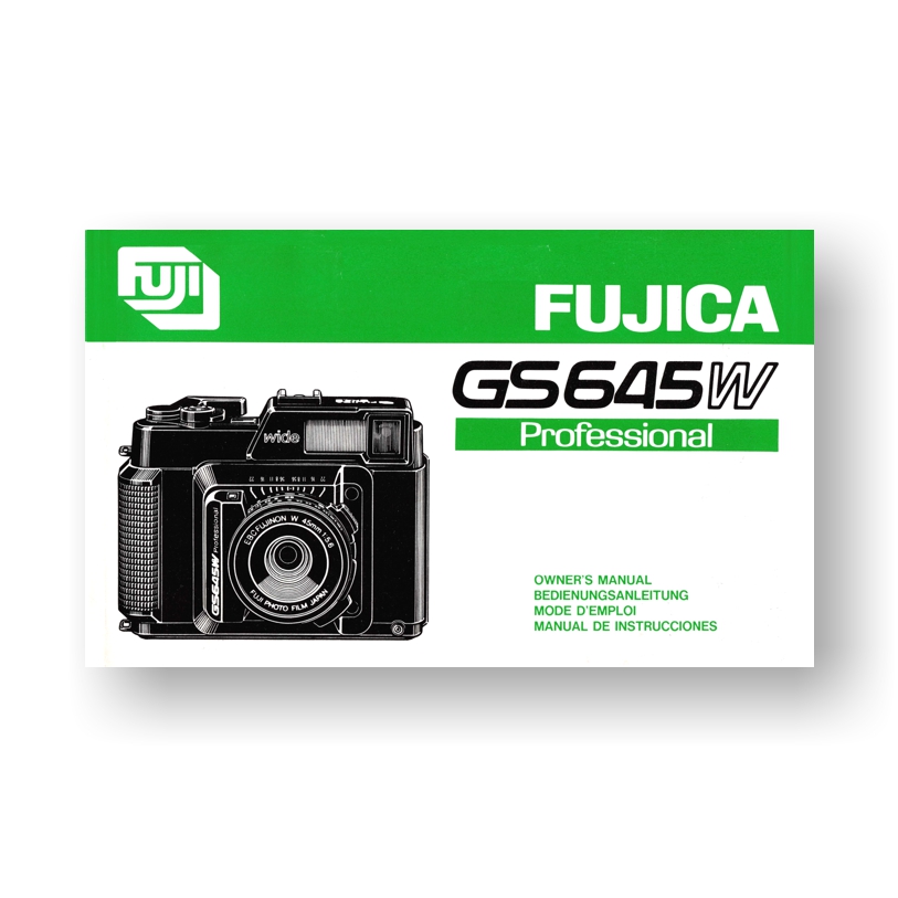 Fuji GS645W Owner's Manual