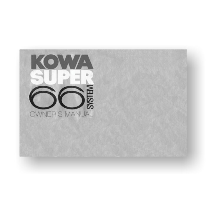 Kowa Super 66 Owners Manual PDF