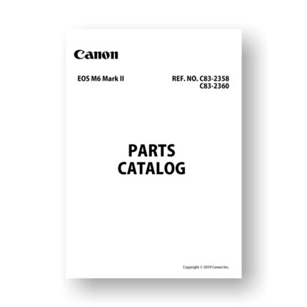 Canon EOS M6 MKII Parts Catalog