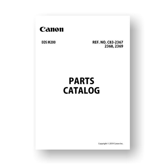 Canon EOS M200 Parts Catalog